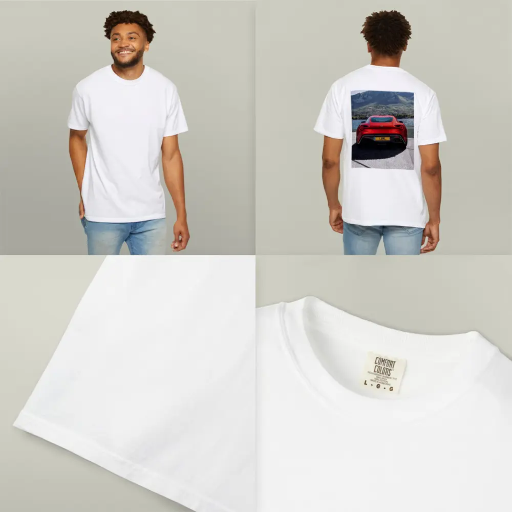 Aston Martin Vanquish Zagato Red Lakeside Mountains – T-Shirts