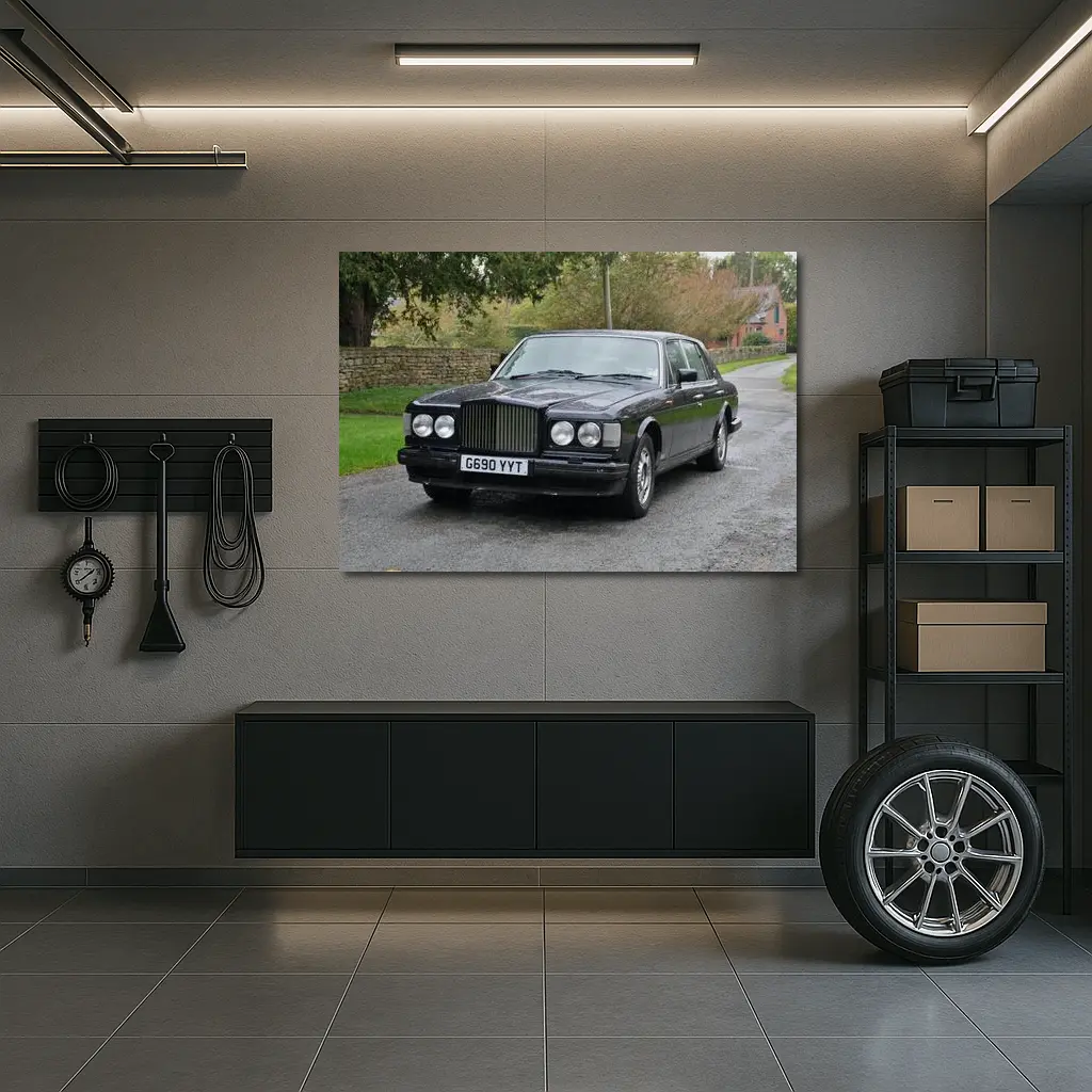 Bentley Turbo R Black Country Road Setting – Wall Art