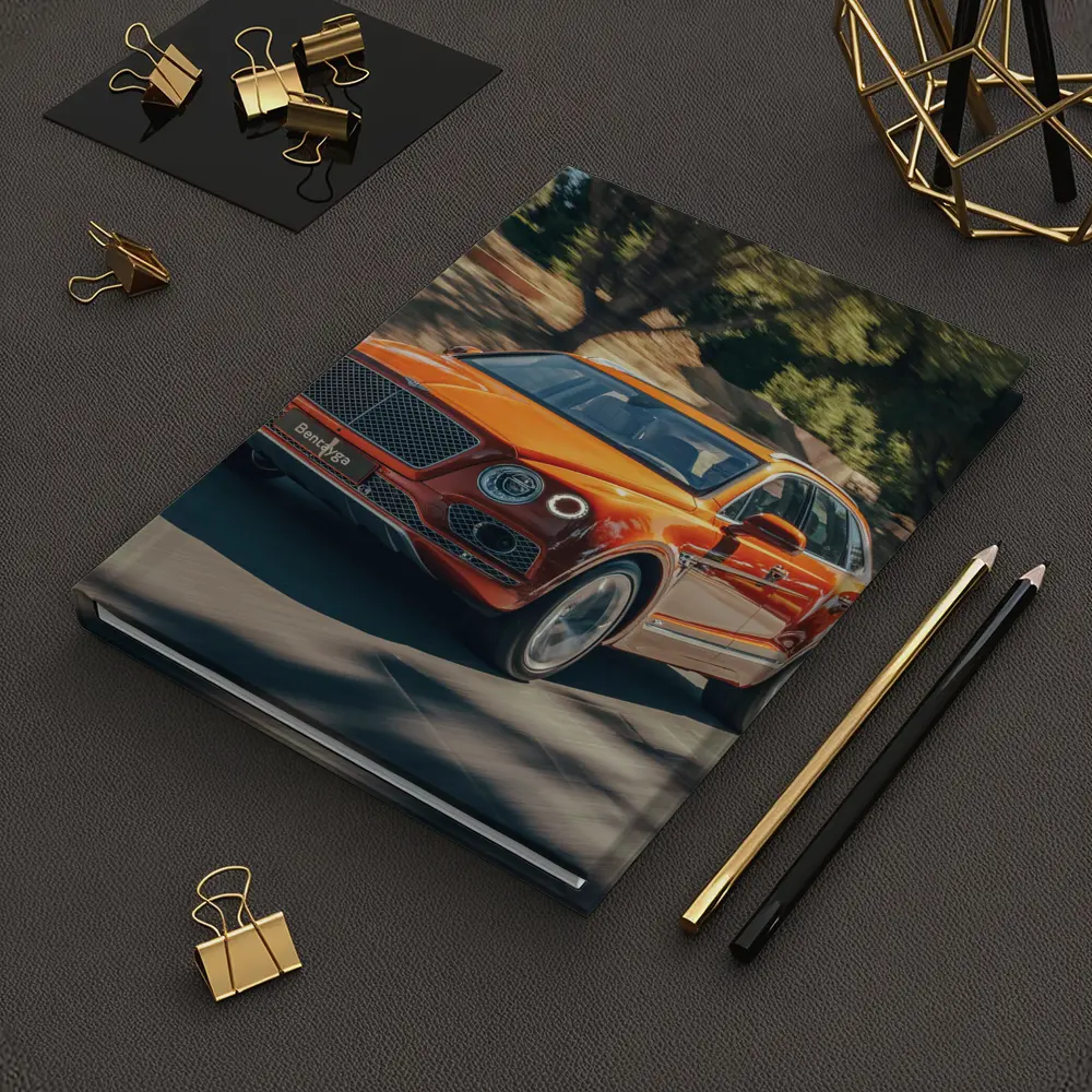 Bentley Bentayga Hybrid Orange On Road – Notebooks