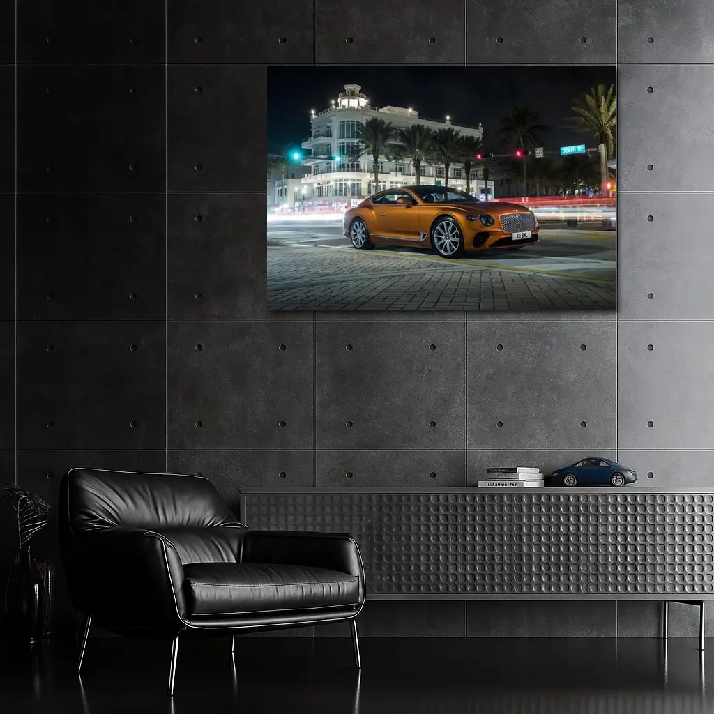 Bentley Continental GT Night City Street – Wall Art