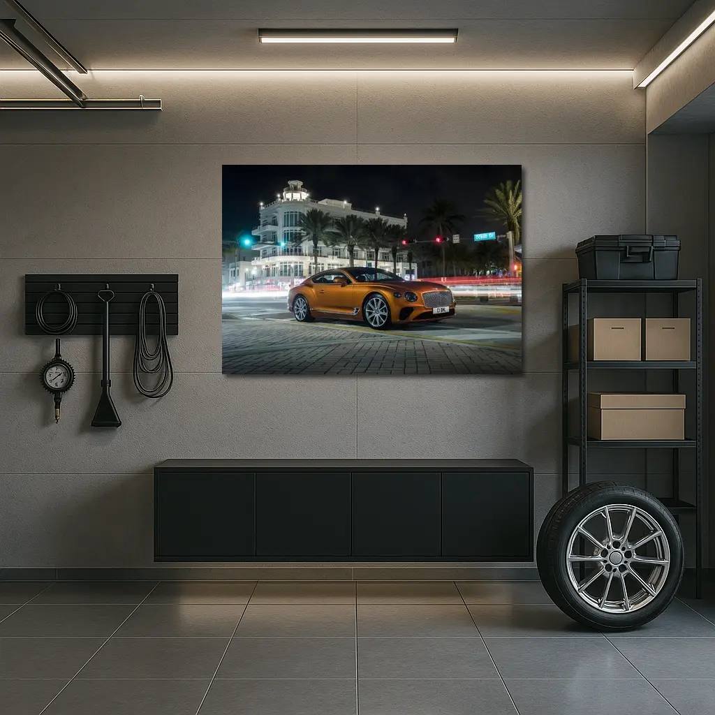 Bentley Continental GT Night City Street – Wall Art