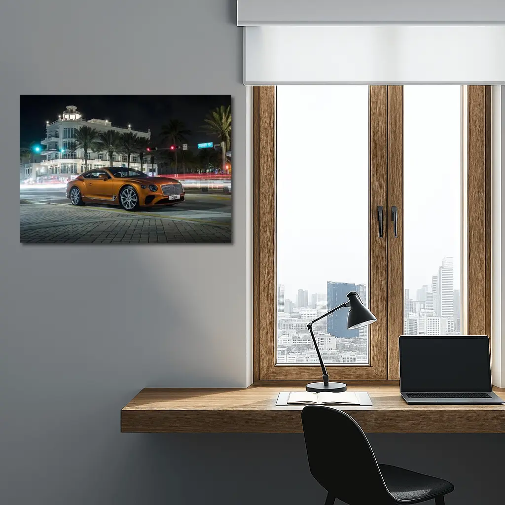 Bentley Continental GT Night City Street – Wall Art