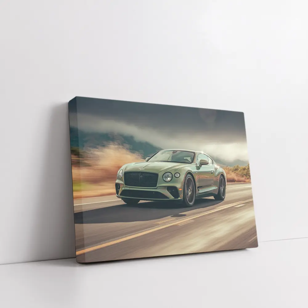 Bentley Continental GT Green Desert Highway Drive – Wall Art