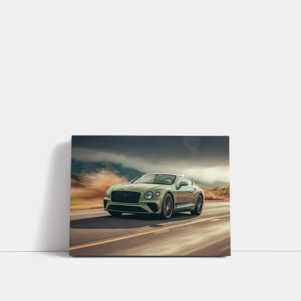 Bentley Continental GT Green Desert Highway Drive – Wall Art