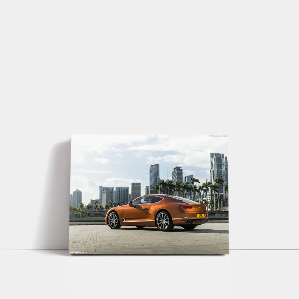 Bentley Continental GT Orange City Skyline – Wall Art