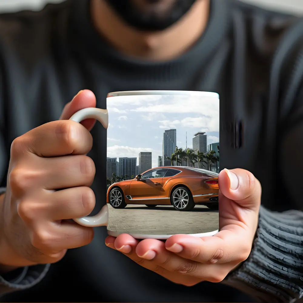 Bentley Continental GT Orange City Skyline – Mugs