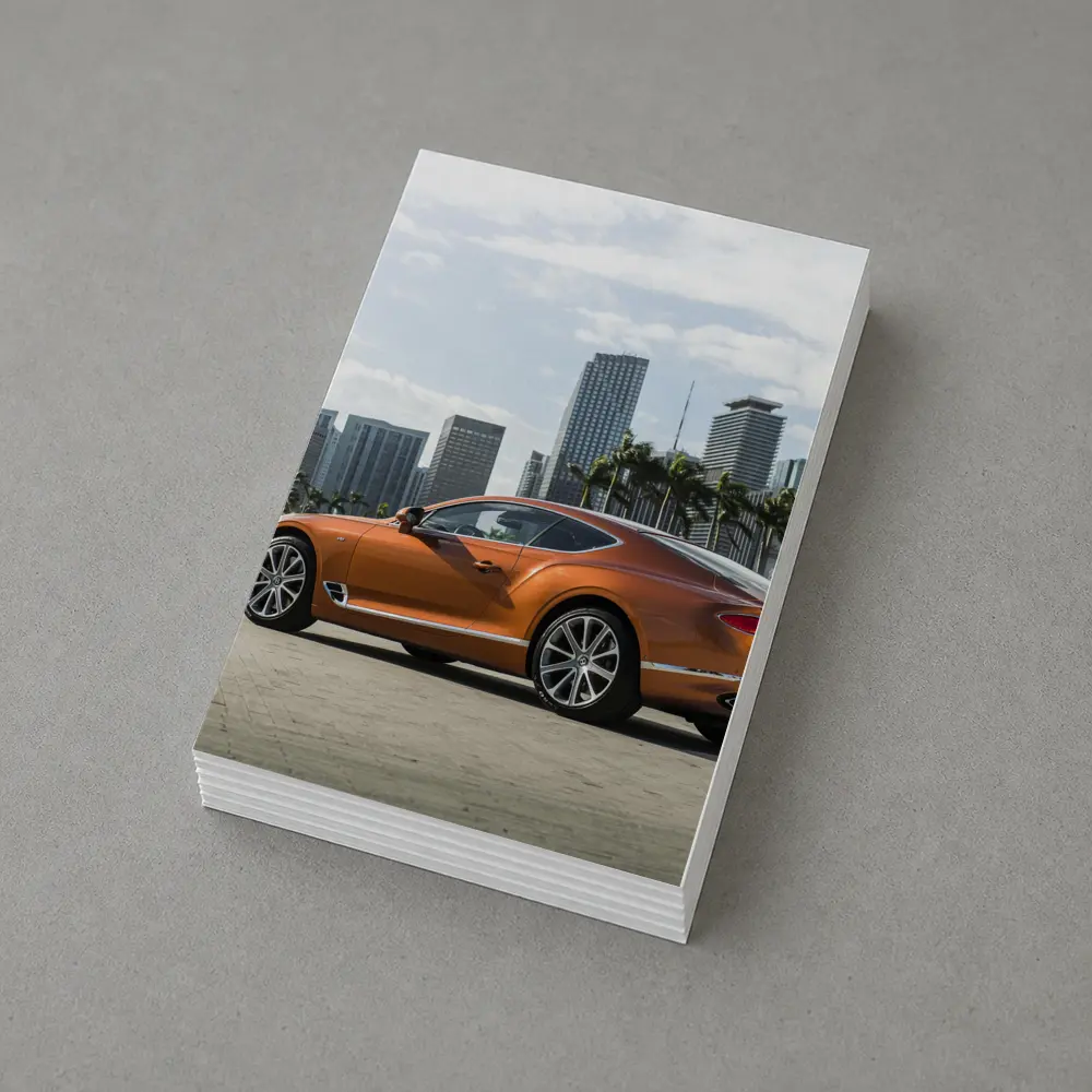 Bentley Continental GT Orange City Skyline – Postcards