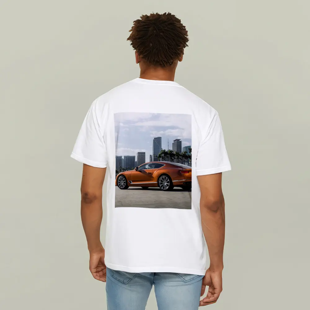 Bentley Continental GT Orange City Skyline – T-Shirts