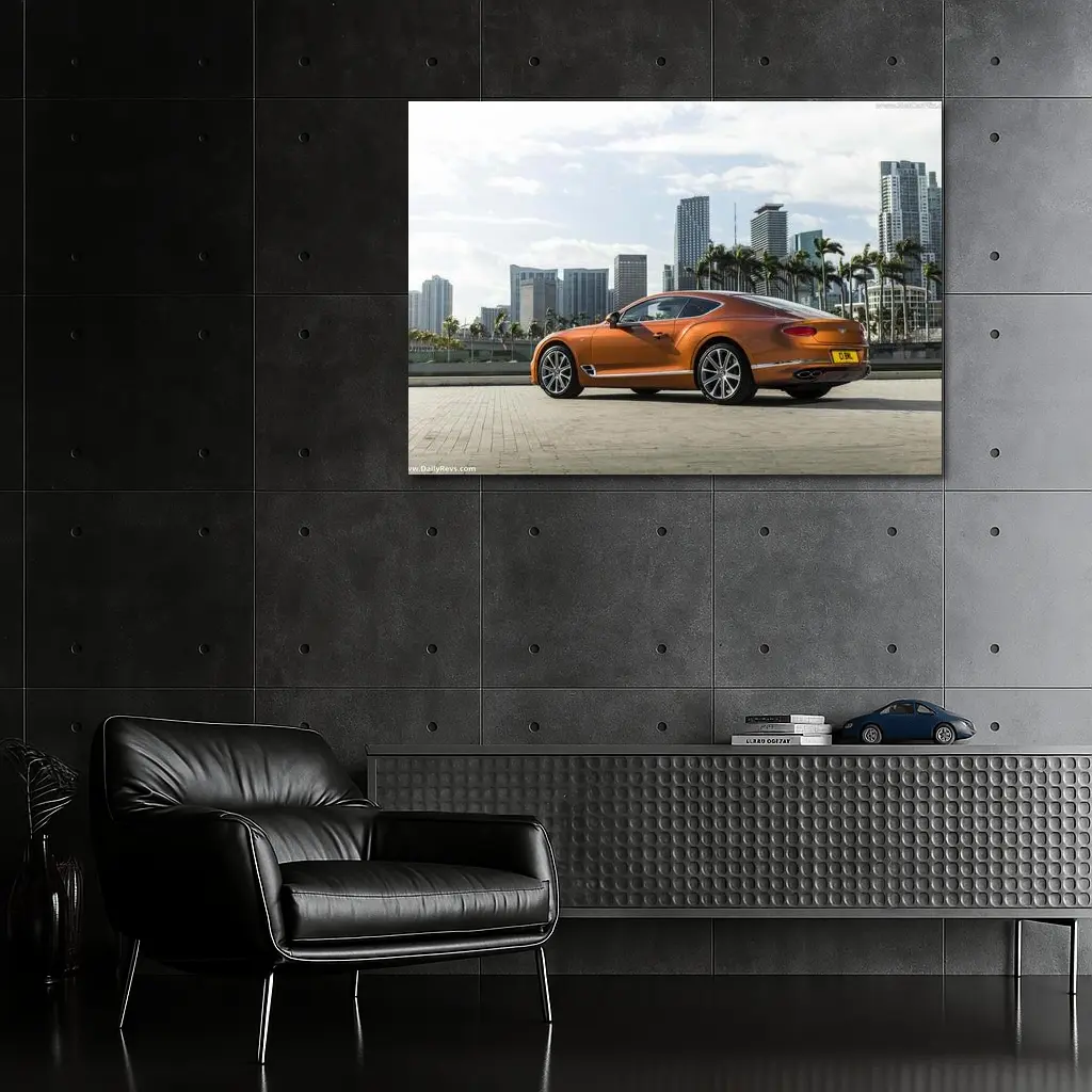 Bentley Continental GT Orange City Skyline – Wall Art