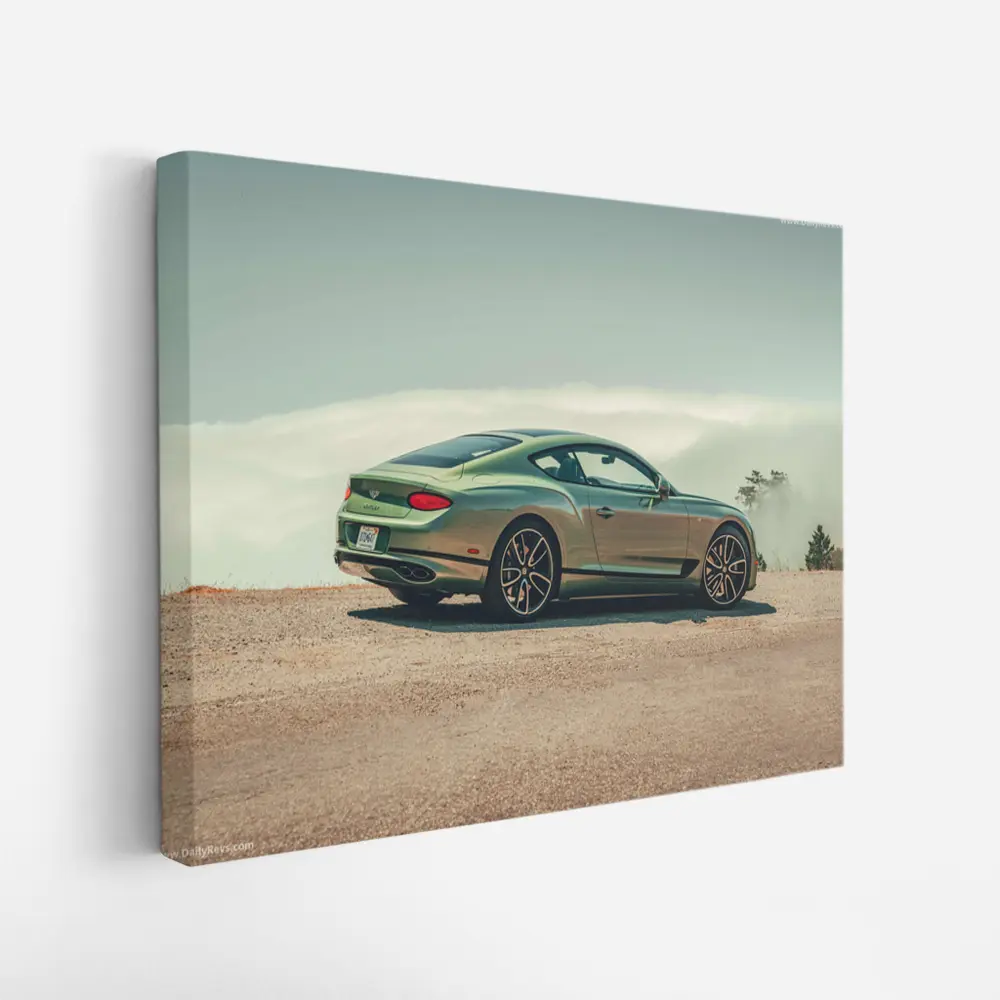 Bentley Continental GT Green Misty Highland Road – Wall Art