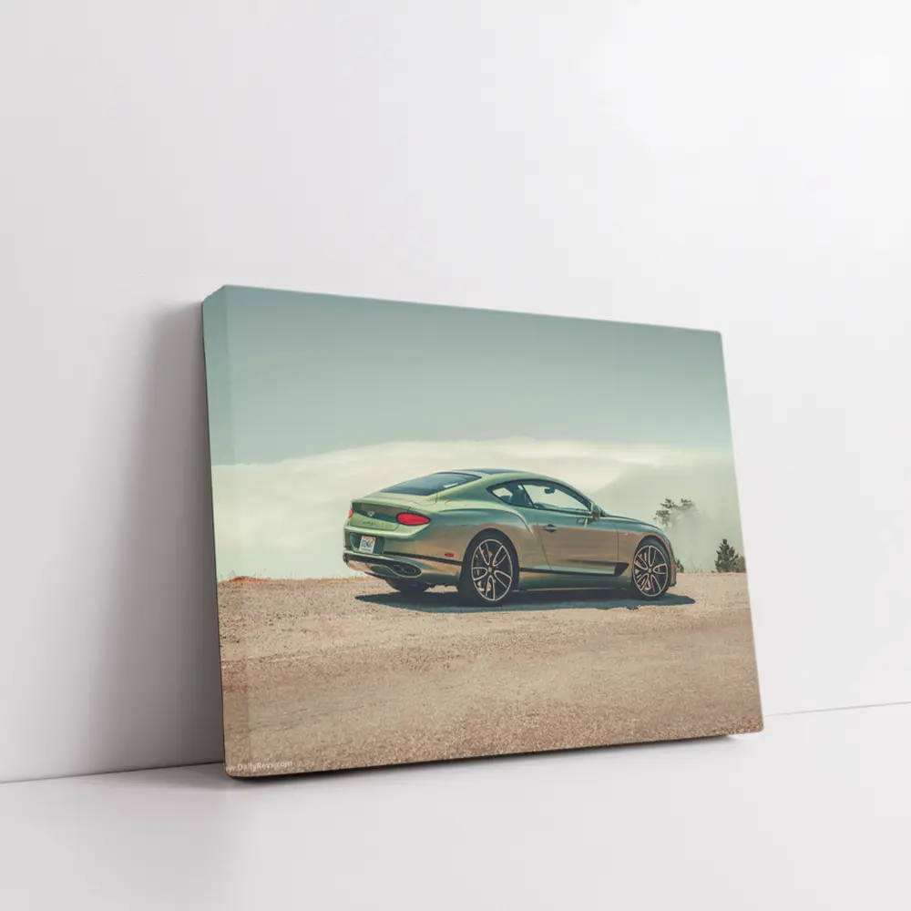 Bentley Continental GT Green Misty Highland Road – Wall Art