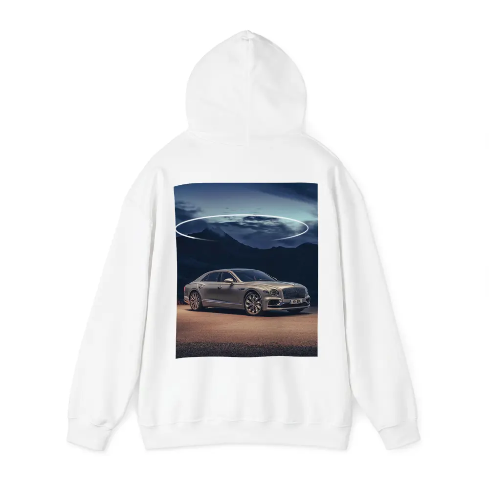 Bentley Flying Spur Silver Mountain Night Scene – Hoodies