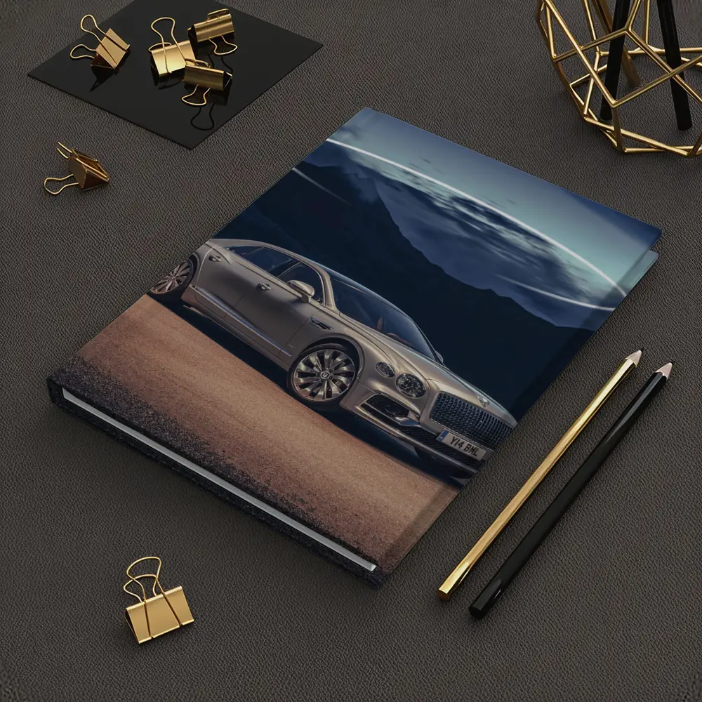 Bentley Flying Spur Silver Mountain Night Scene – Notebooks