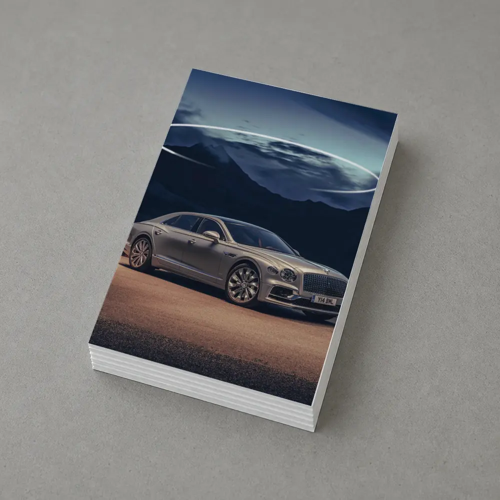 Bentley Flying Spur Silver Mountain Night Scene – Postcards