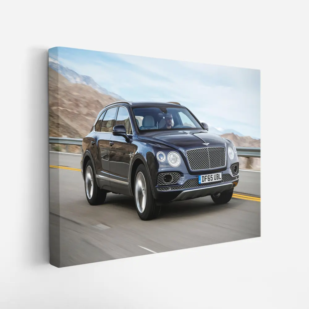 Bentley Bentayga Dark Blue Mountain Road Drive – Wall Art