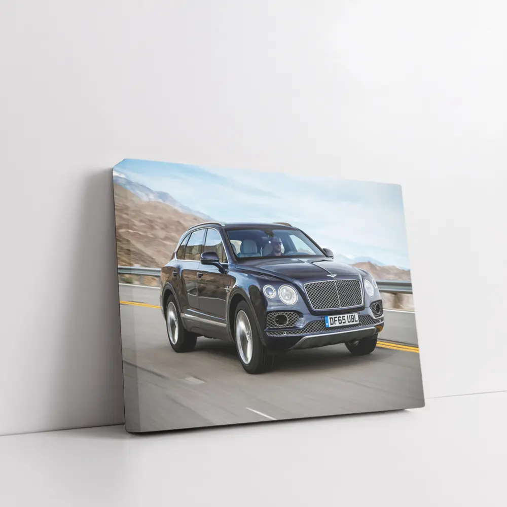 Bentley Bentayga Dark Blue Mountain Road Drive – Wall Art