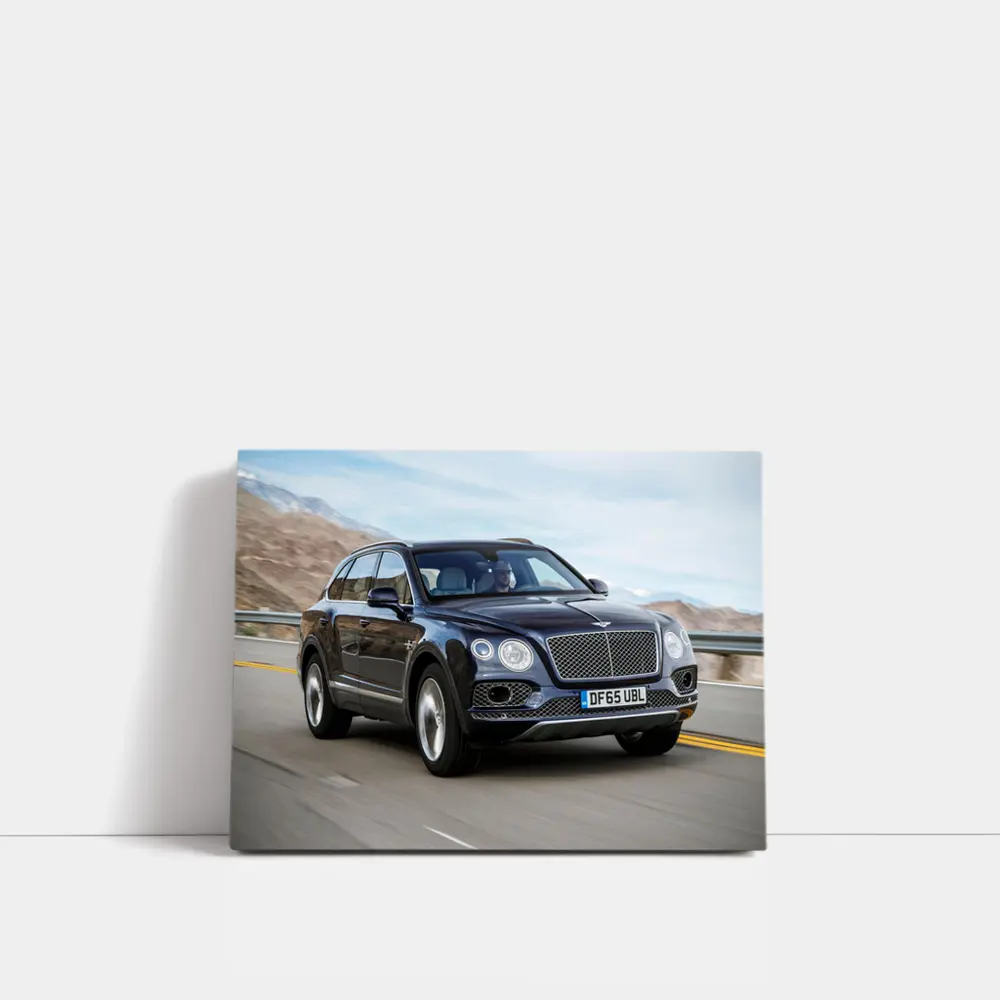 Bentley Bentayga Dark Blue Mountain Road Drive – Wall Art