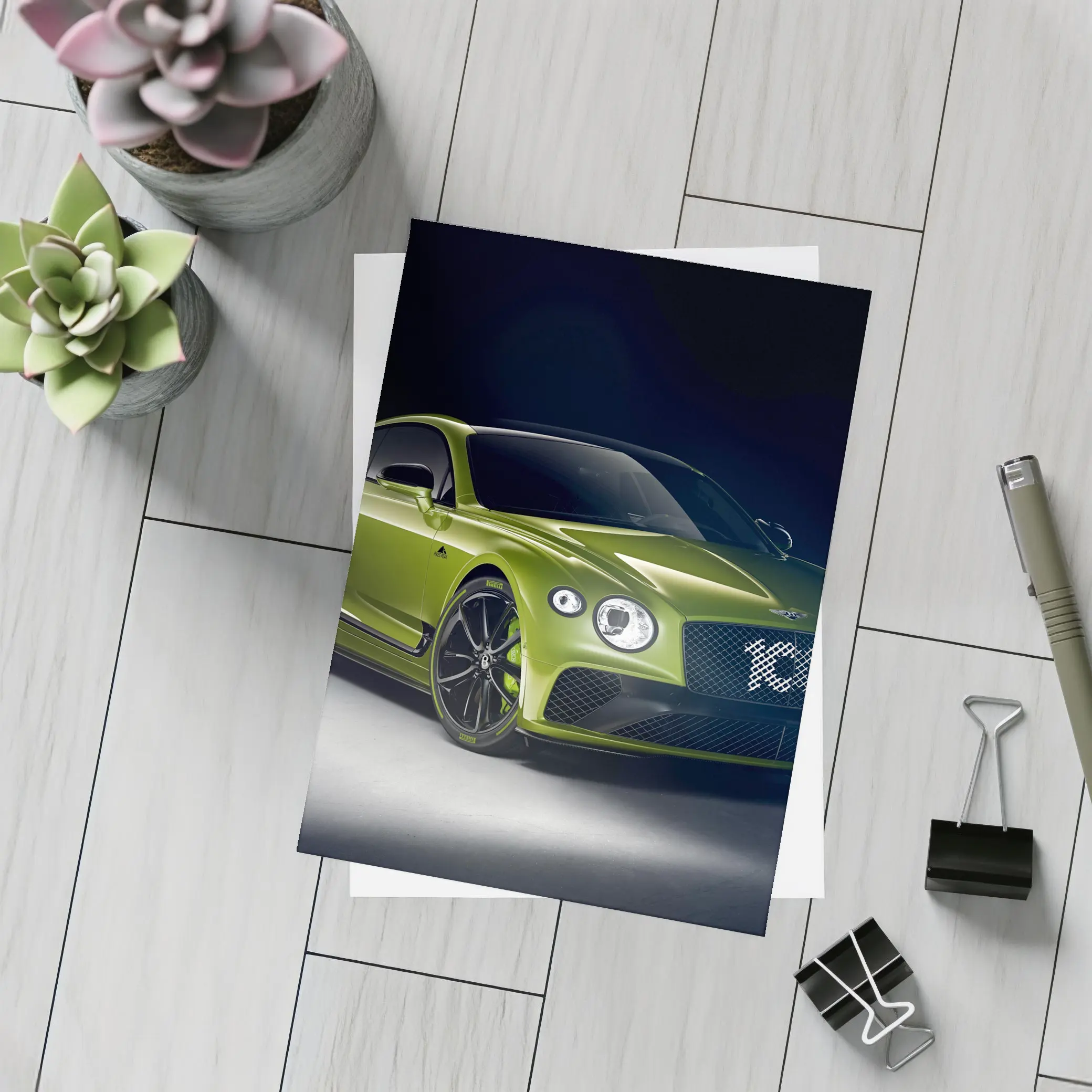 Bentley Continental GT Green Studio Shot – Postcards