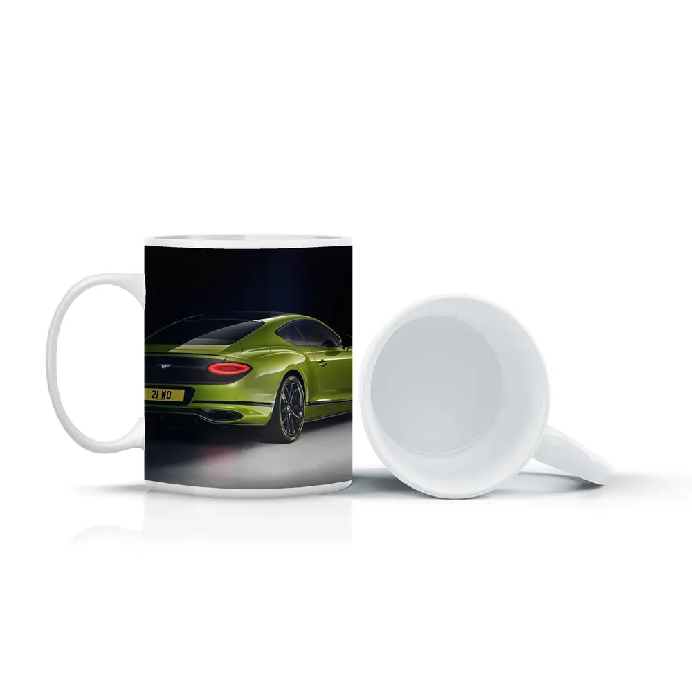 Bentley Continental GT Lime Green Studio Shot – Mugs