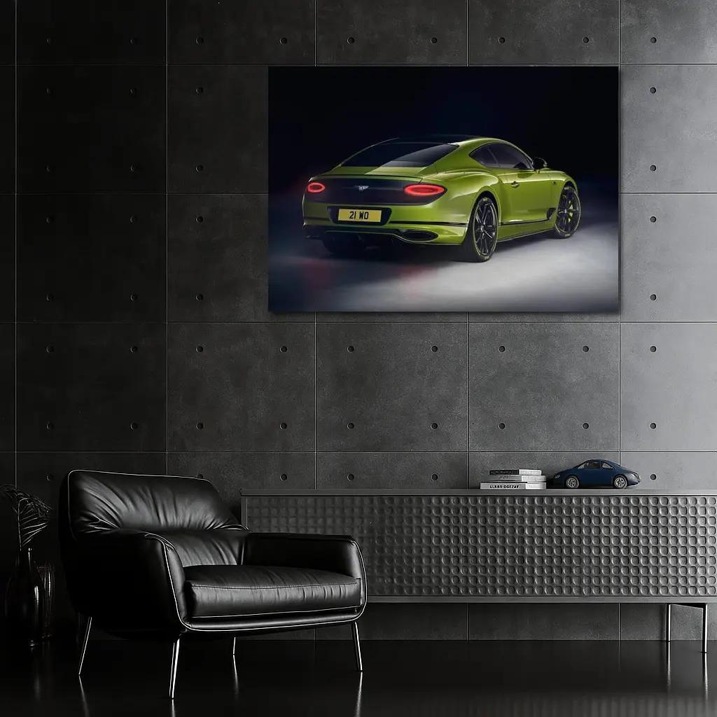 Bentley Continental GT Lime Green Studio Shot – Wall Art