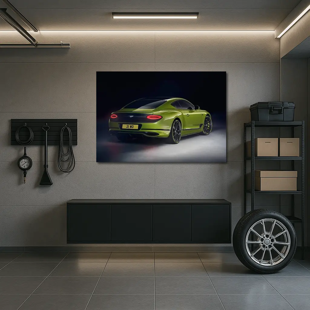 Bentley Continental GT Lime Green Studio Shot – Wall Art