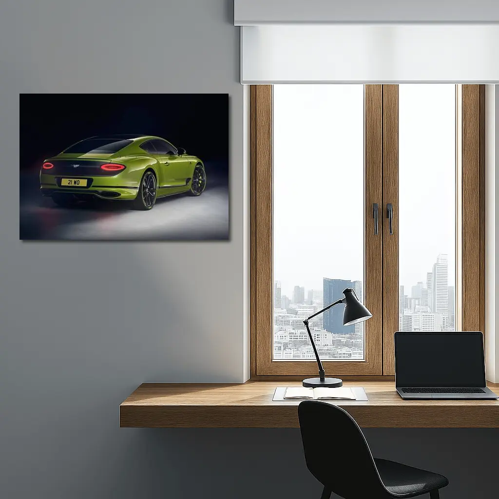 Bentley Continental GT Lime Green Studio Shot – Wall Art