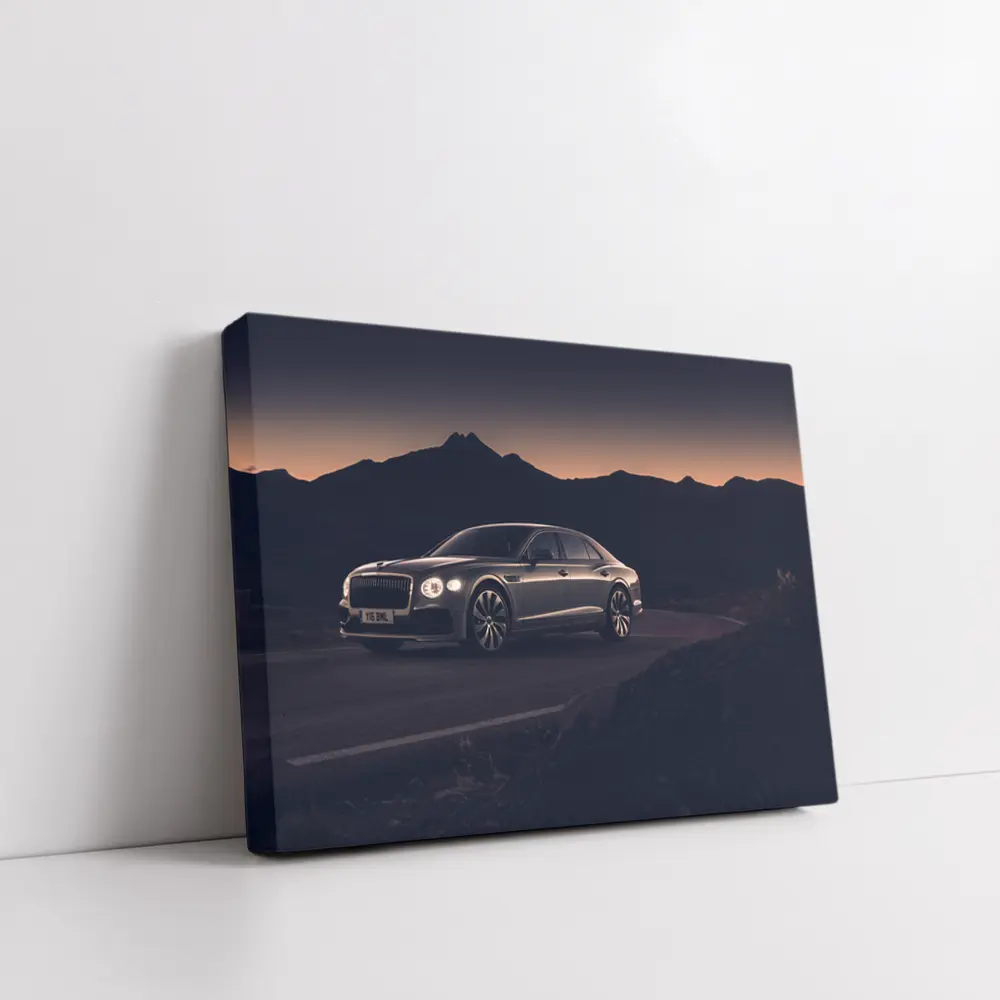 Bentley Flying Spur Dark Mountain Sunset Road – Wall Art