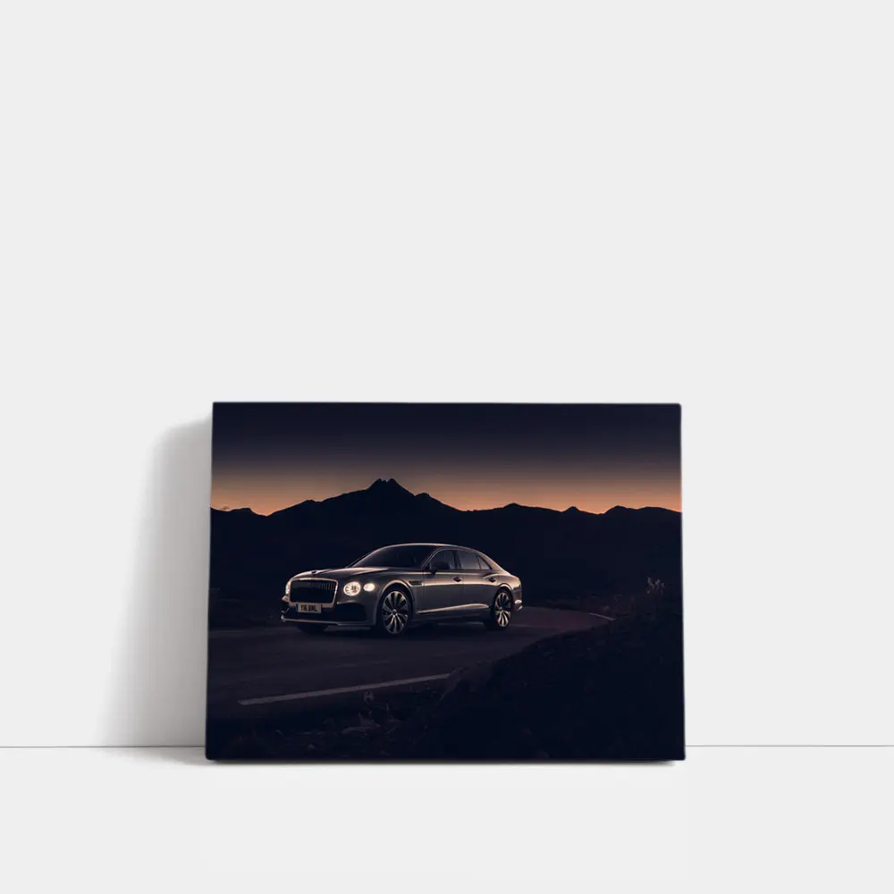 Bentley Flying Spur Dark Mountain Sunset Road – Wall Art
