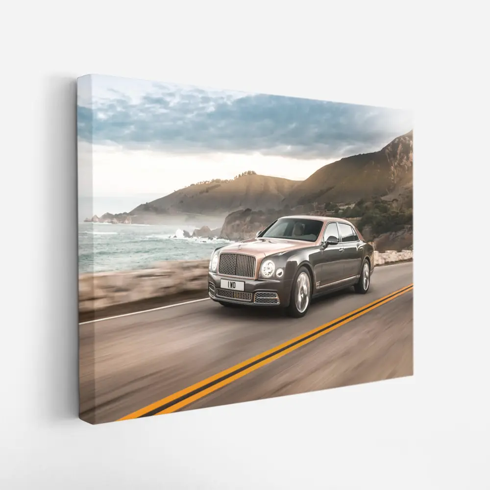 Bentley Mulsanne Driving Coastal Mountain Road – Wall Art