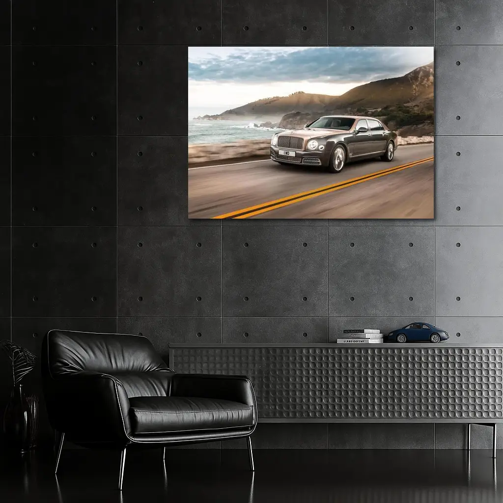 Bentley Mulsanne Driving Coastal Mountain Road – Wall Art
