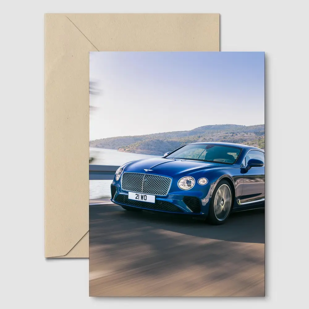 Bentley Continental GT Blue Coastal Road Drive – Postcards