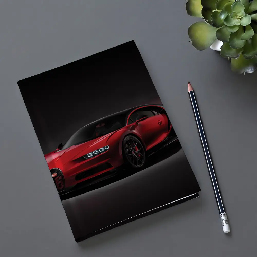 Bugatti Chiron Sport Red Dark Background – Notebooks