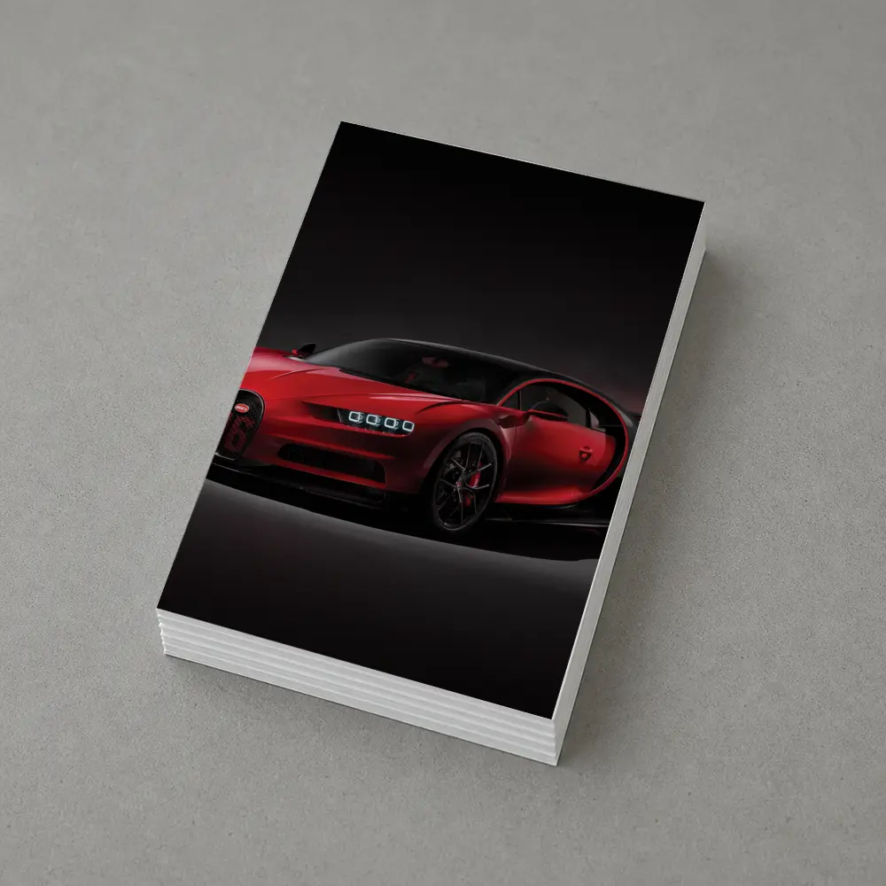 Bugatti Chiron Sport Red Dark Background – Postcards
