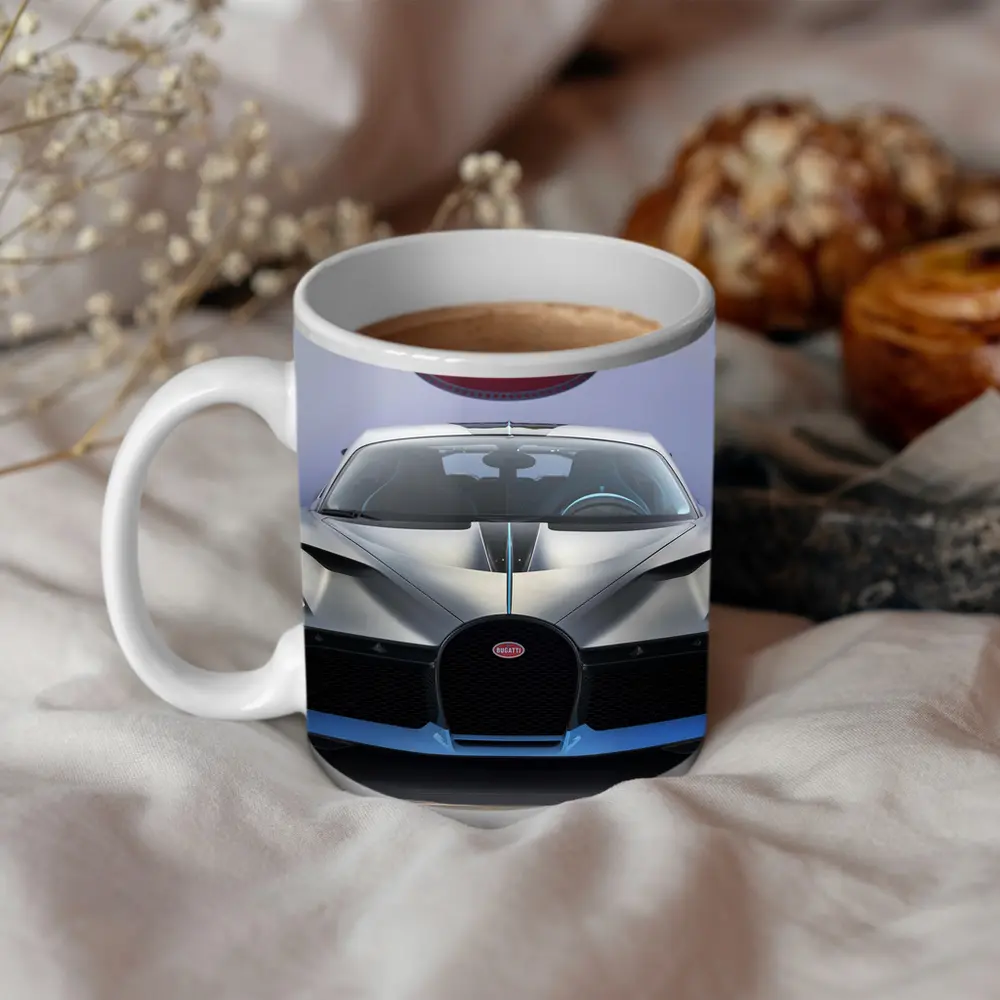 Bugatti Divo Hypercar Front View Display – Mugs
