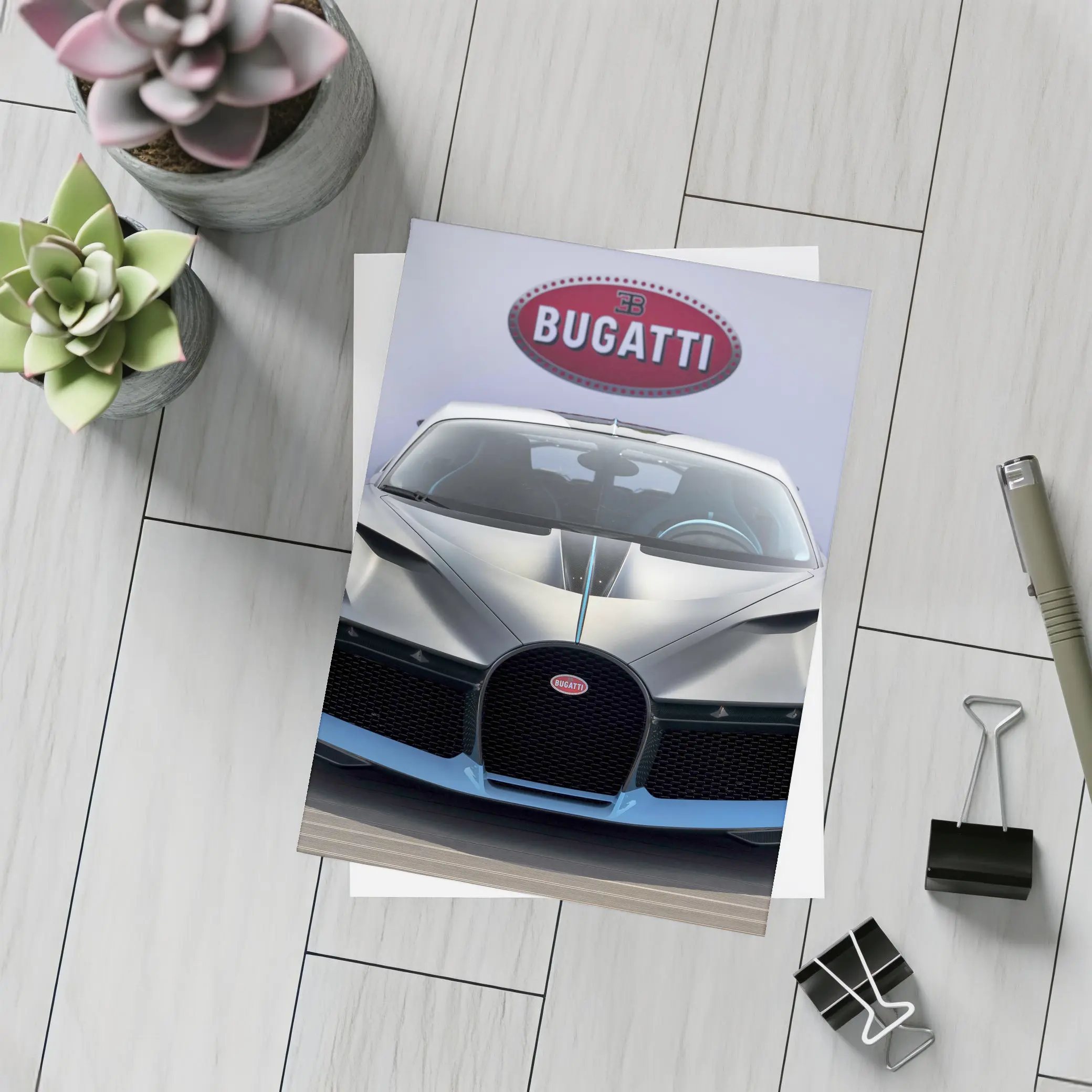 Bugatti Divo Hypercar Front View Display – Postcards
