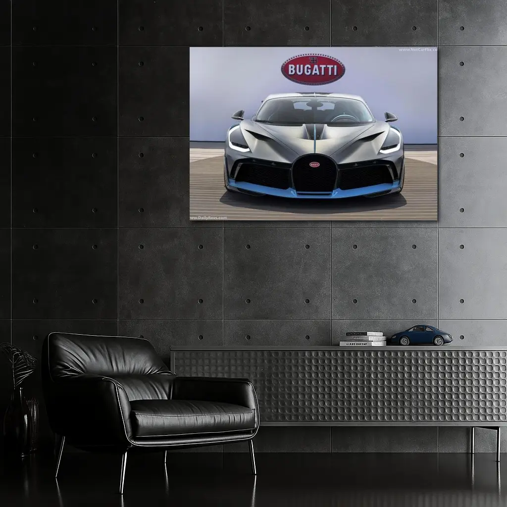 Bugatti Divo Hypercar Front View Display – Wall Art