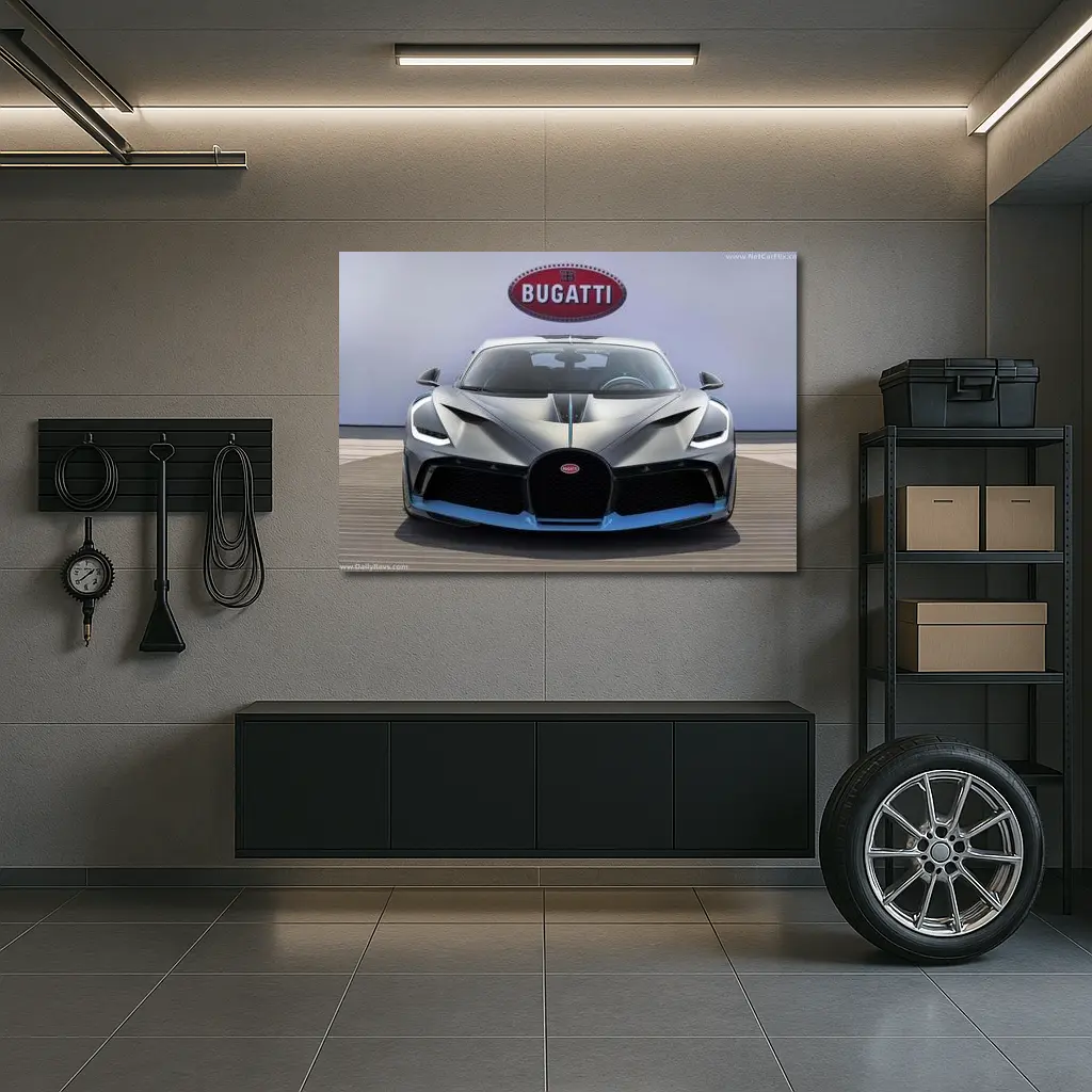 Bugatti Divo Hypercar Front View Display – Wall Art