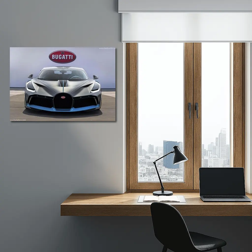 Bugatti Divo Hypercar Front View Display – Wall Art