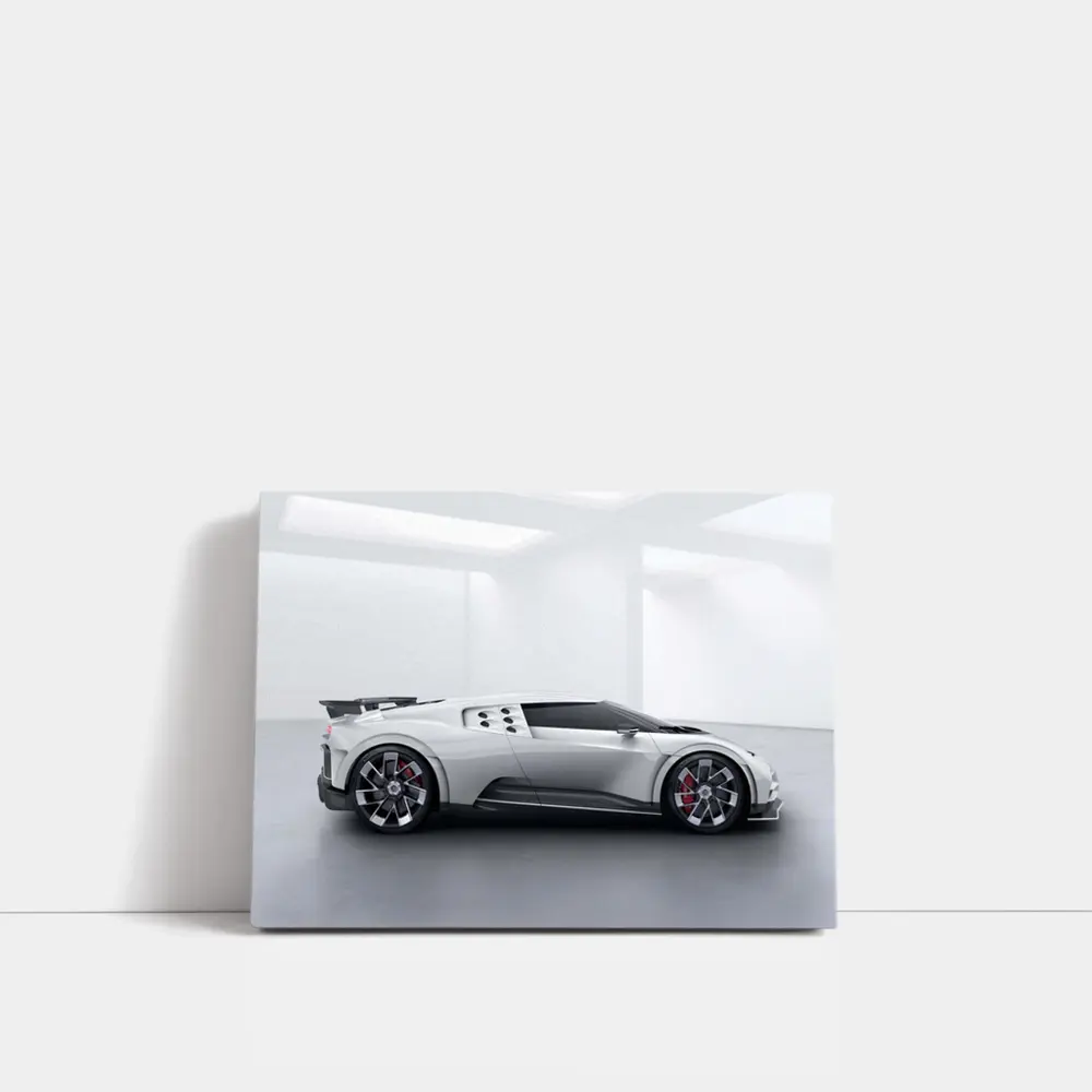Bugatti Centodieci Silver Hypercar Studio Shot – Wall Art