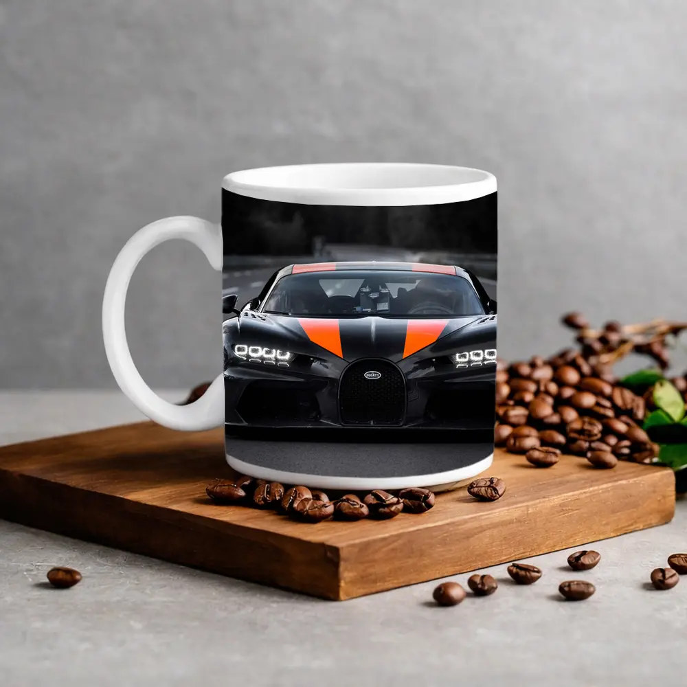 Bugatti Chiron Super Sport Black Orange Road – Mugs