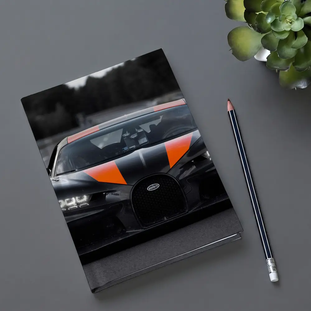 Bugatti Chiron Super Sport Black Orange Road – Notebooks