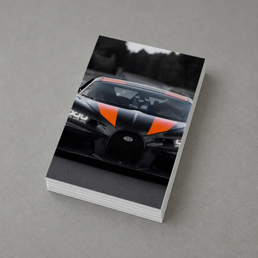 Bugatti Chiron Super Sport Black Orange Road – Postcards