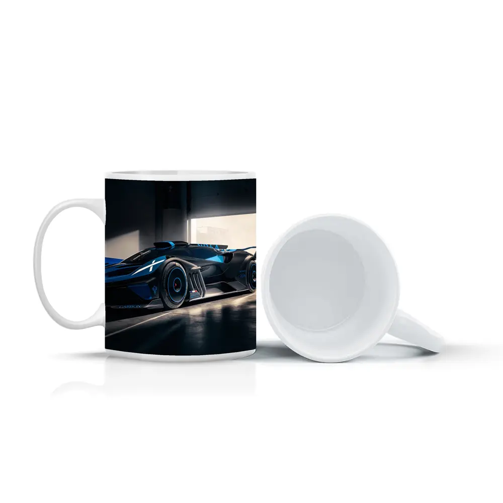 Bugatti Bolide Dark Blue Garage Setting – Mugs