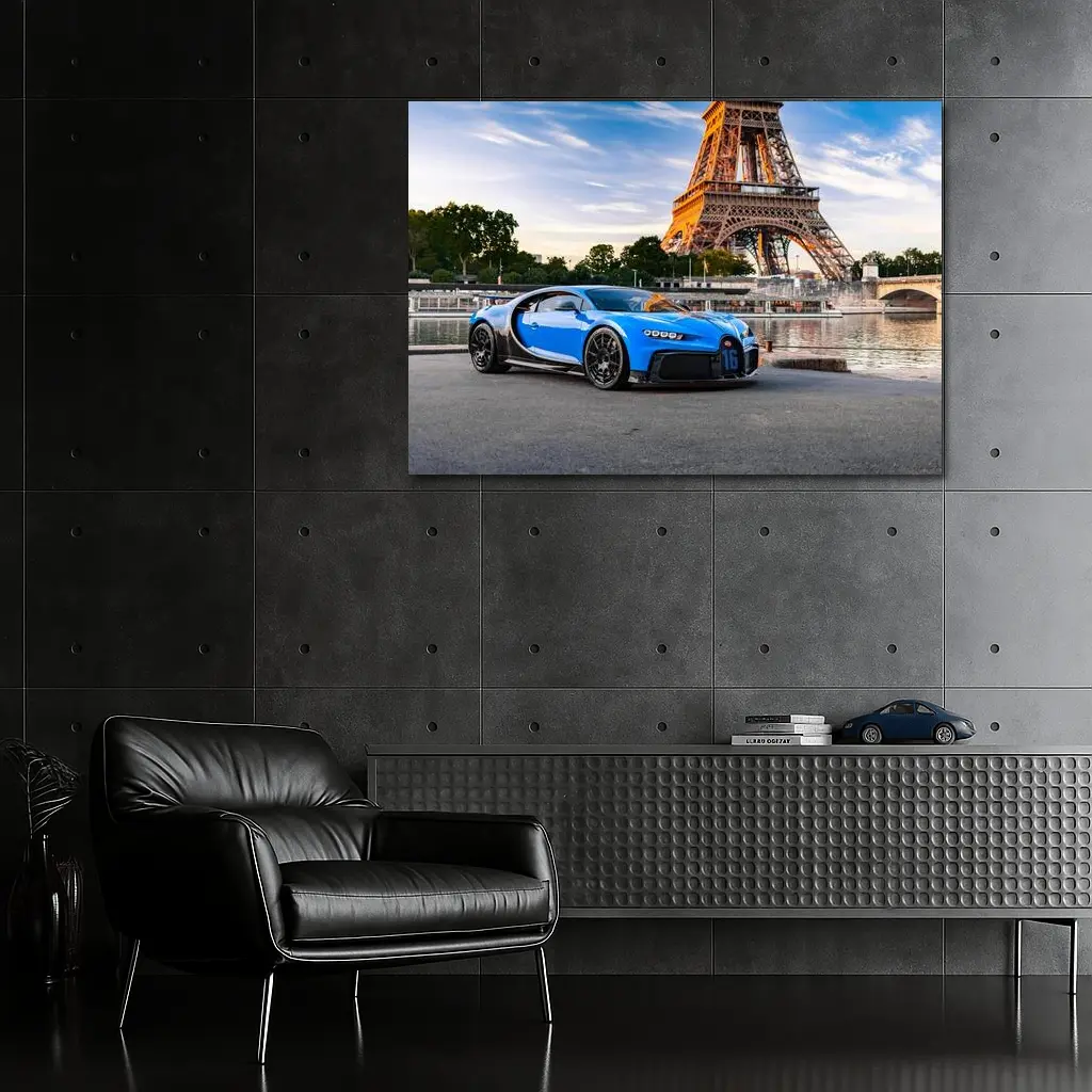 Bugatti Chiron Pur Sport Paris Eiffel Tower – Wall Art