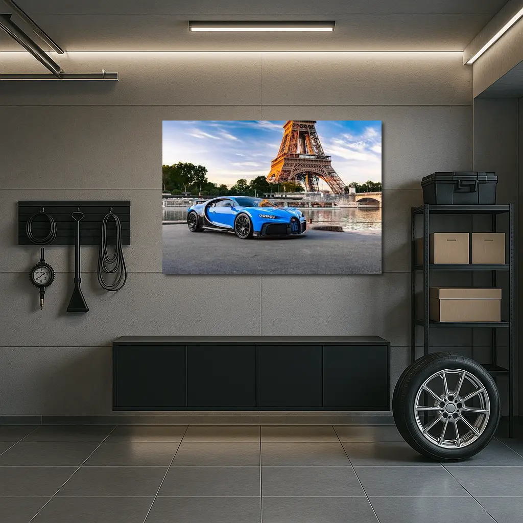 Bugatti Chiron Pur Sport Paris Eiffel Tower – Wall Art
