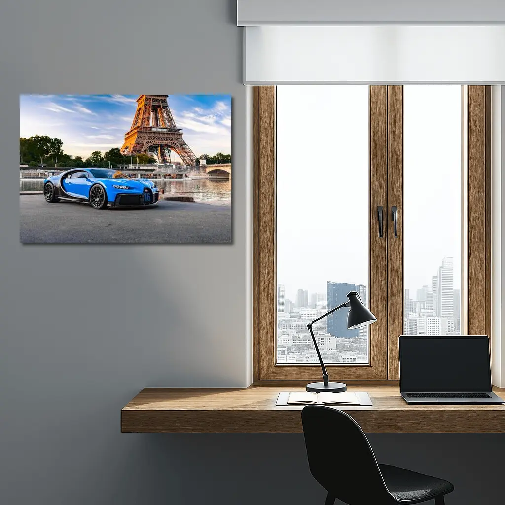 Bugatti Chiron Pur Sport Paris Eiffel Tower – Wall Art
