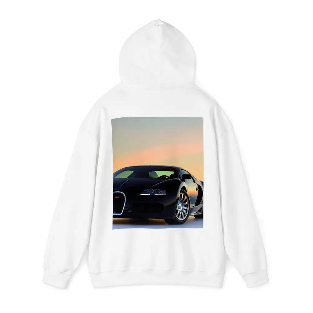 Bugatti Veyron Black Supercar Sunset Sky – Hoodies