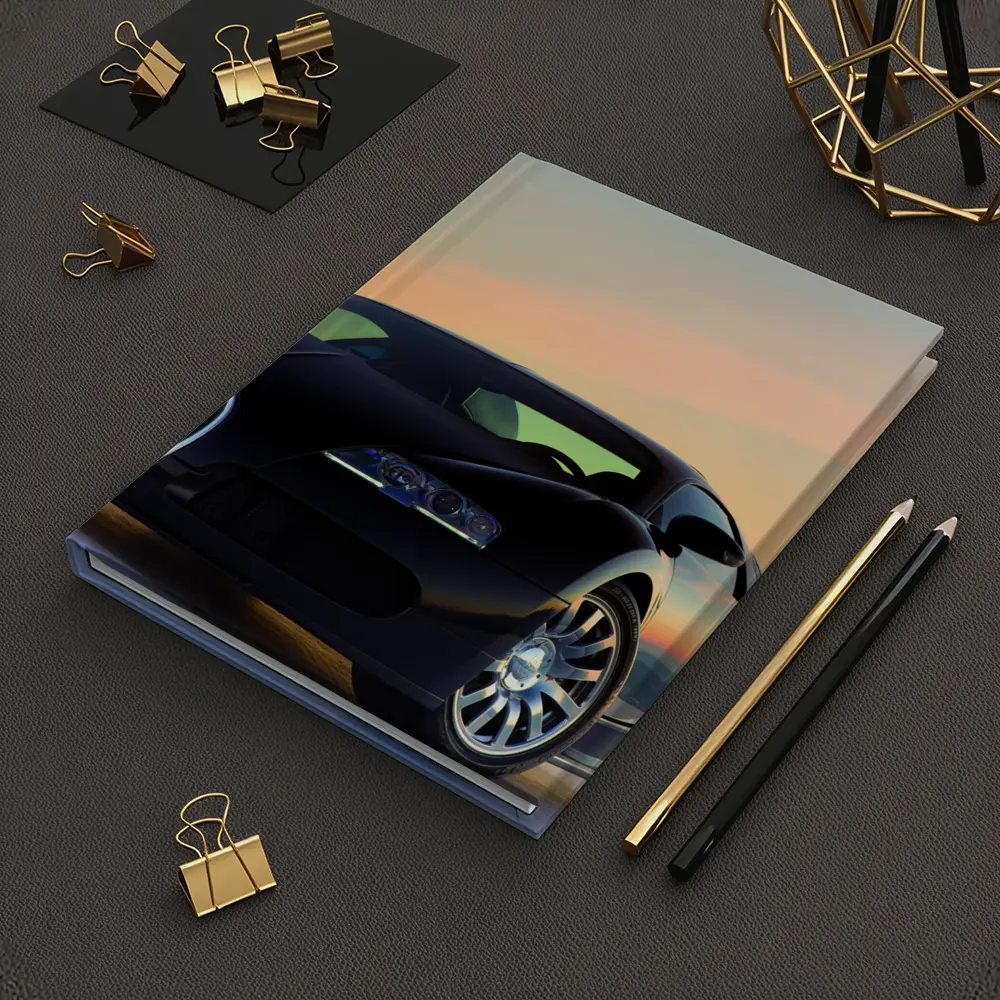 Bugatti Veyron Black Supercar Sunset Sky – Notebooks