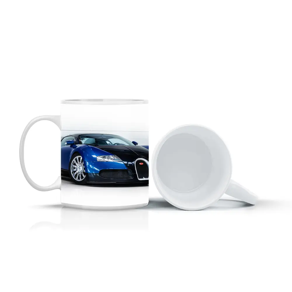 Bugatti Veyron Blue Black White Studio – Mugs