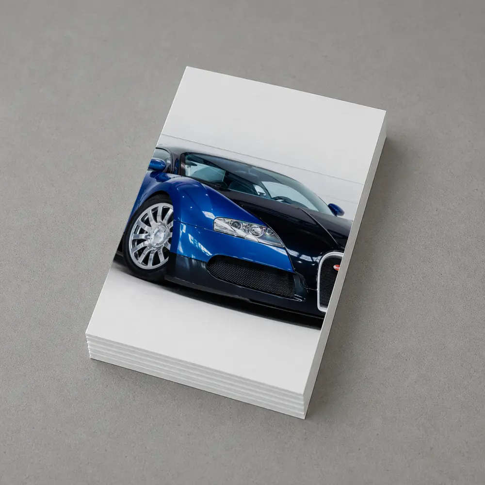 Bugatti Veyron Blue Black White Studio – Postcards